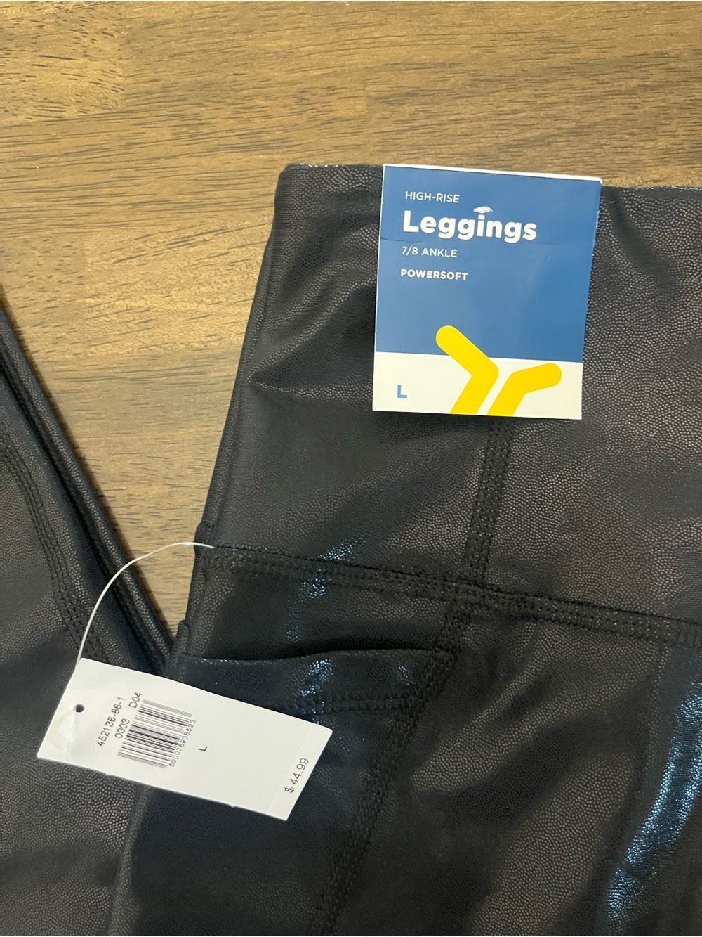 Old Navy Active Powersoft High Rise Leggings with Pockets Black Ankle Sz L NWT - Picture 2 of 6